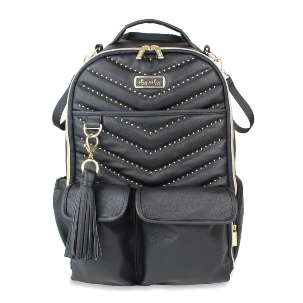 Itzy Ritzy Boss Backpack in color Rock N Roll with Pacifier Pouch